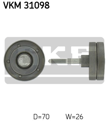 Vratná/vodiaca kladka rebrovaného klinového remeňa SKF (VKM 31098)